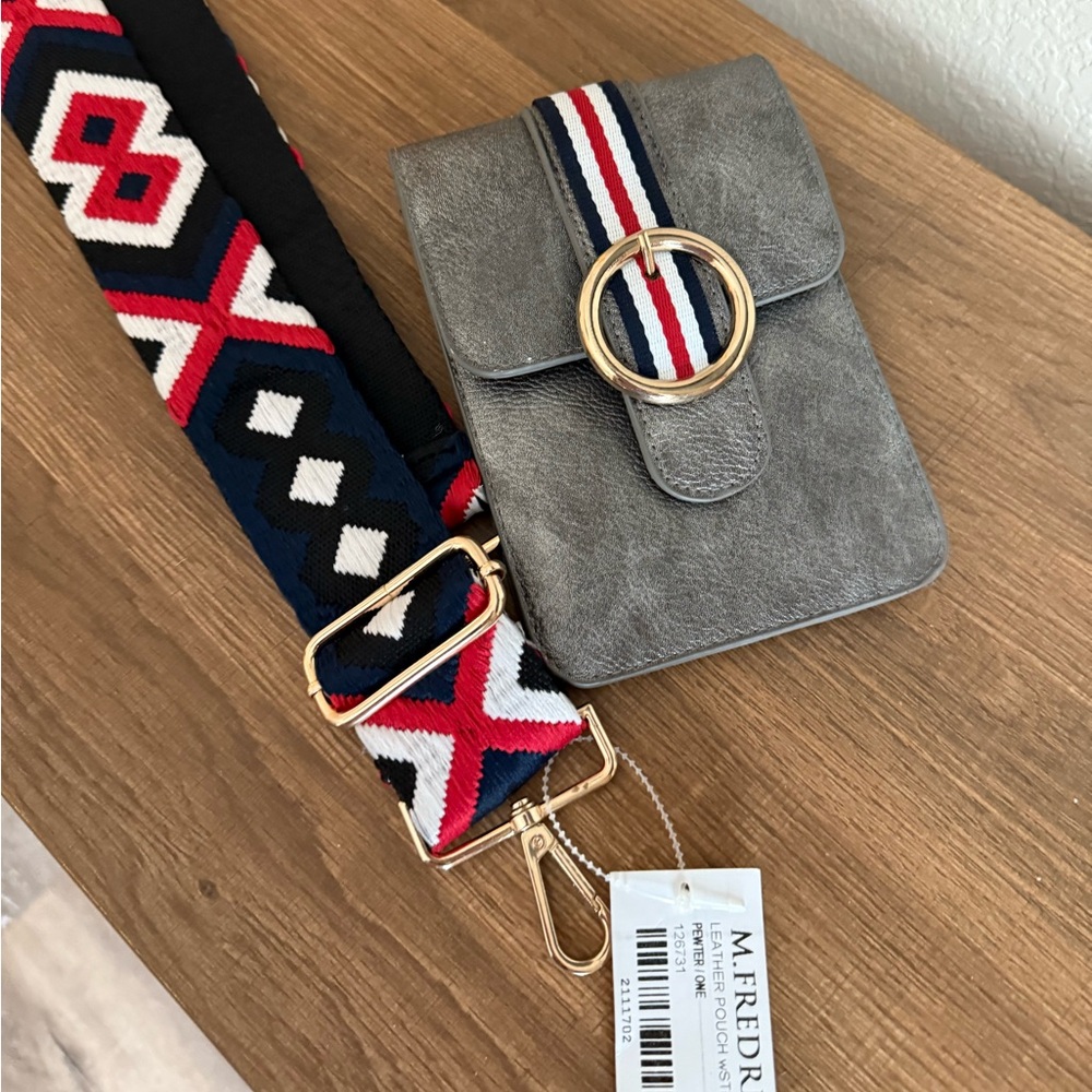 M. Frederic Leather Pouch with strap